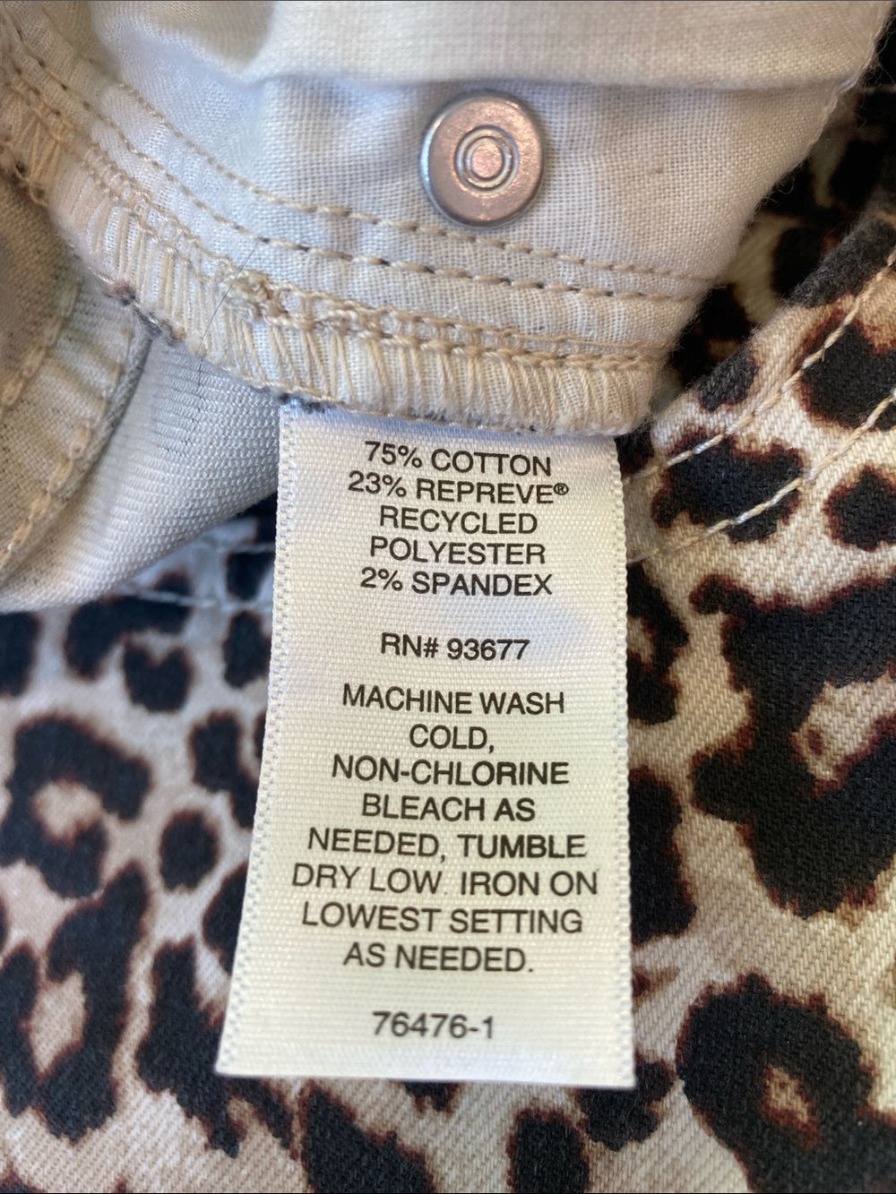 Liz Claiborne Leopard Print Denim Maxi 16 - Picture 6 of 9